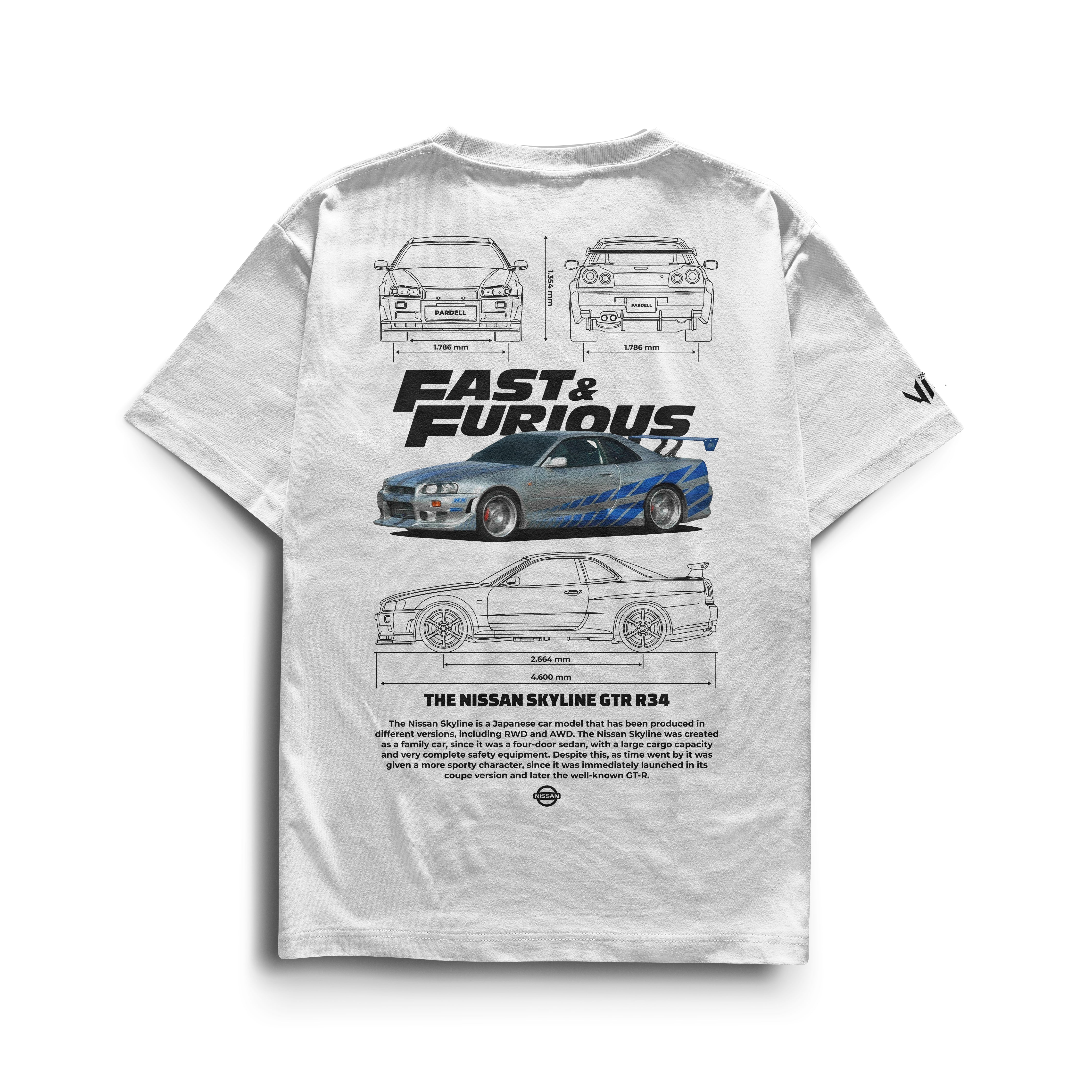 Camiseta Skyline Fast and Furious