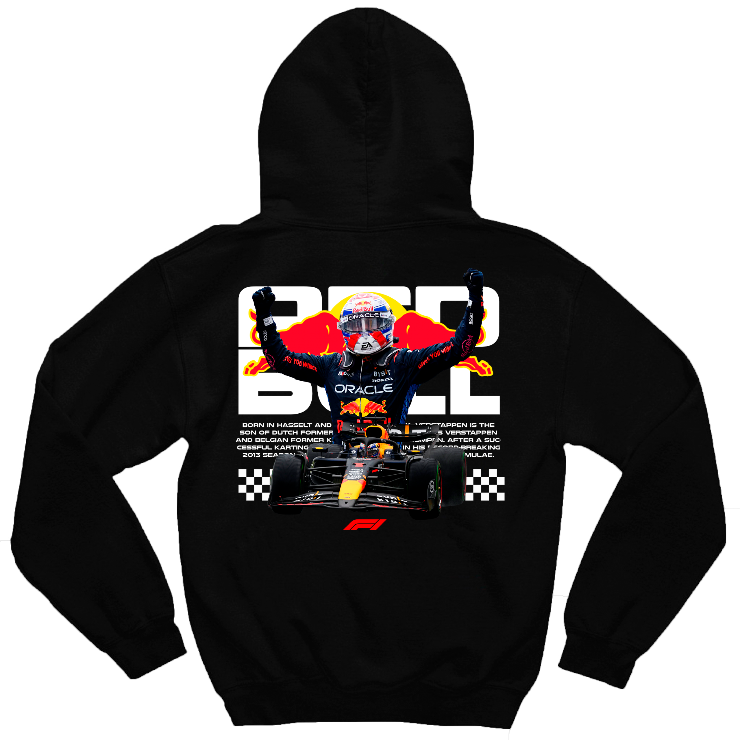 Moletom Red Bull Verstappen F1 com capuz em tecido macio e resistente