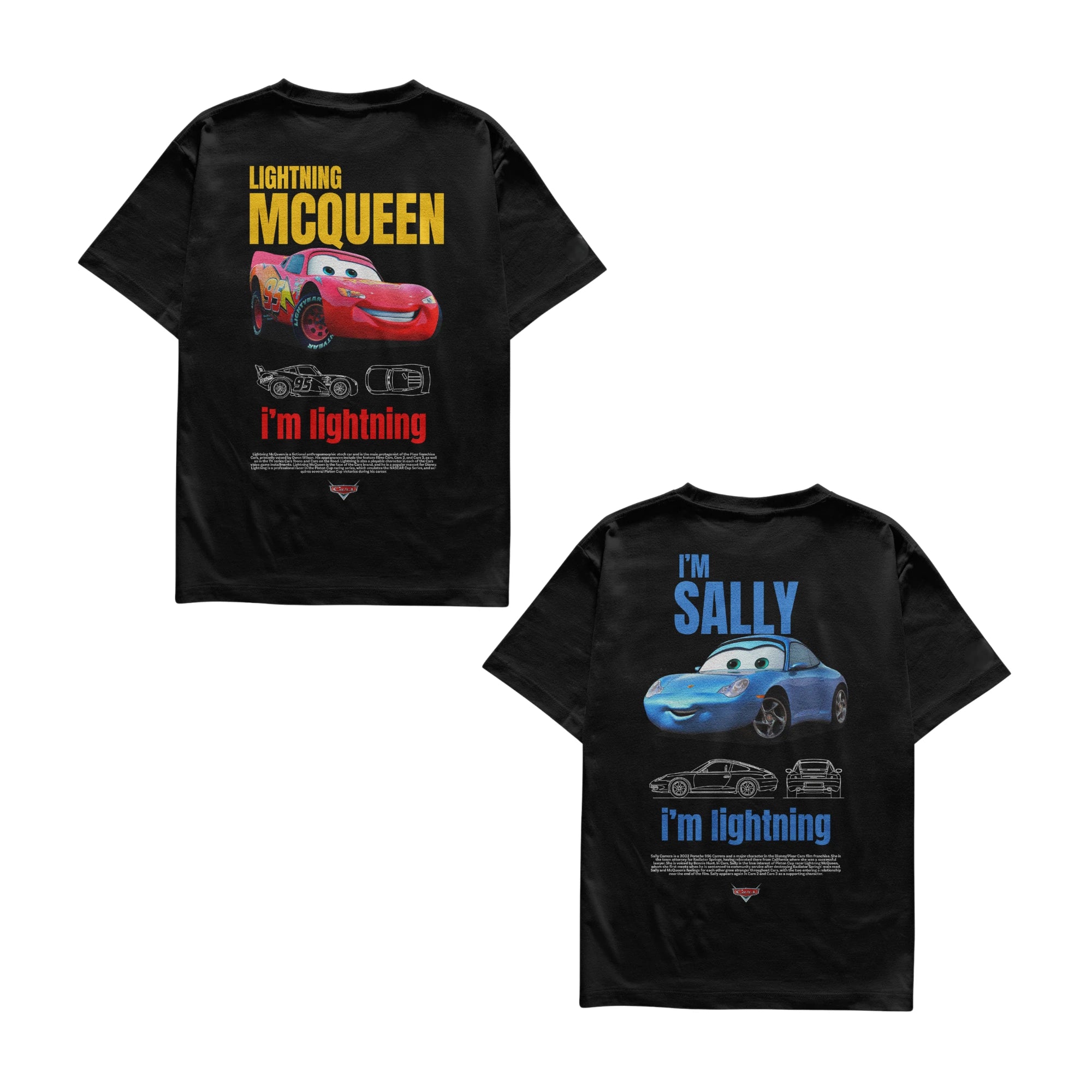 Camiseta Mcqueen e Sally Casal