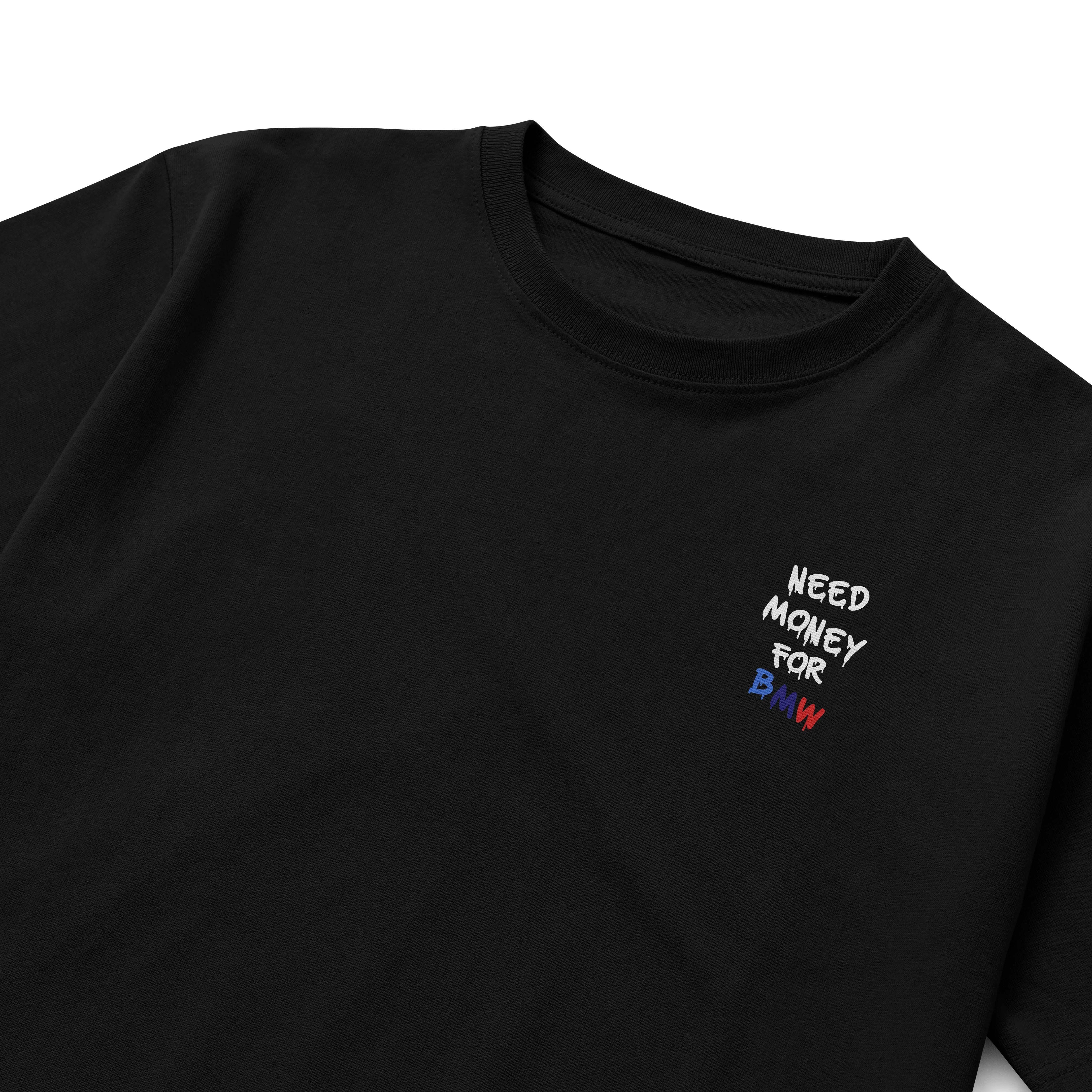 Camiseta masculina Need Money For BMW com estampa DTF e toque macio