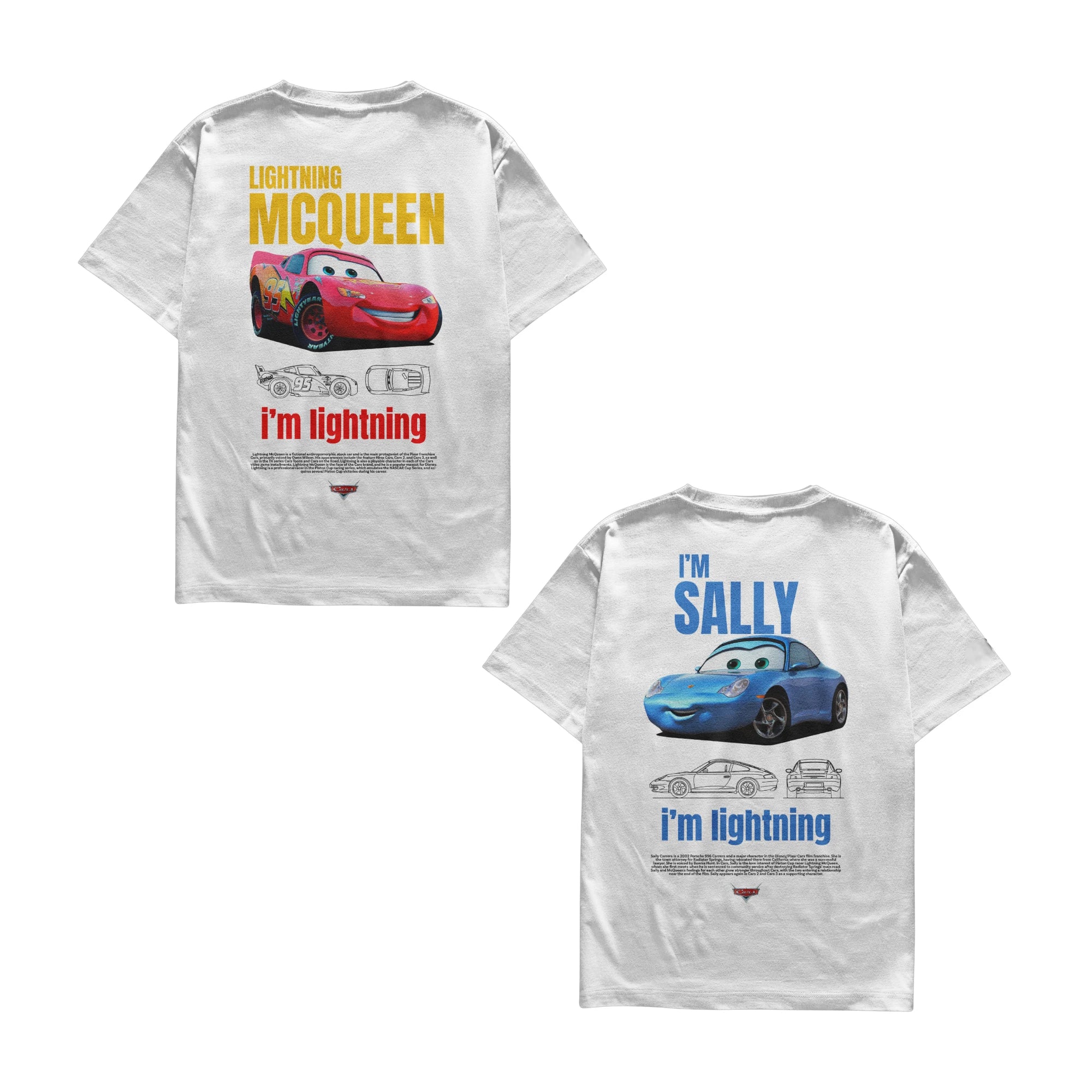 Camiseta Mcqueen e Sally Casal