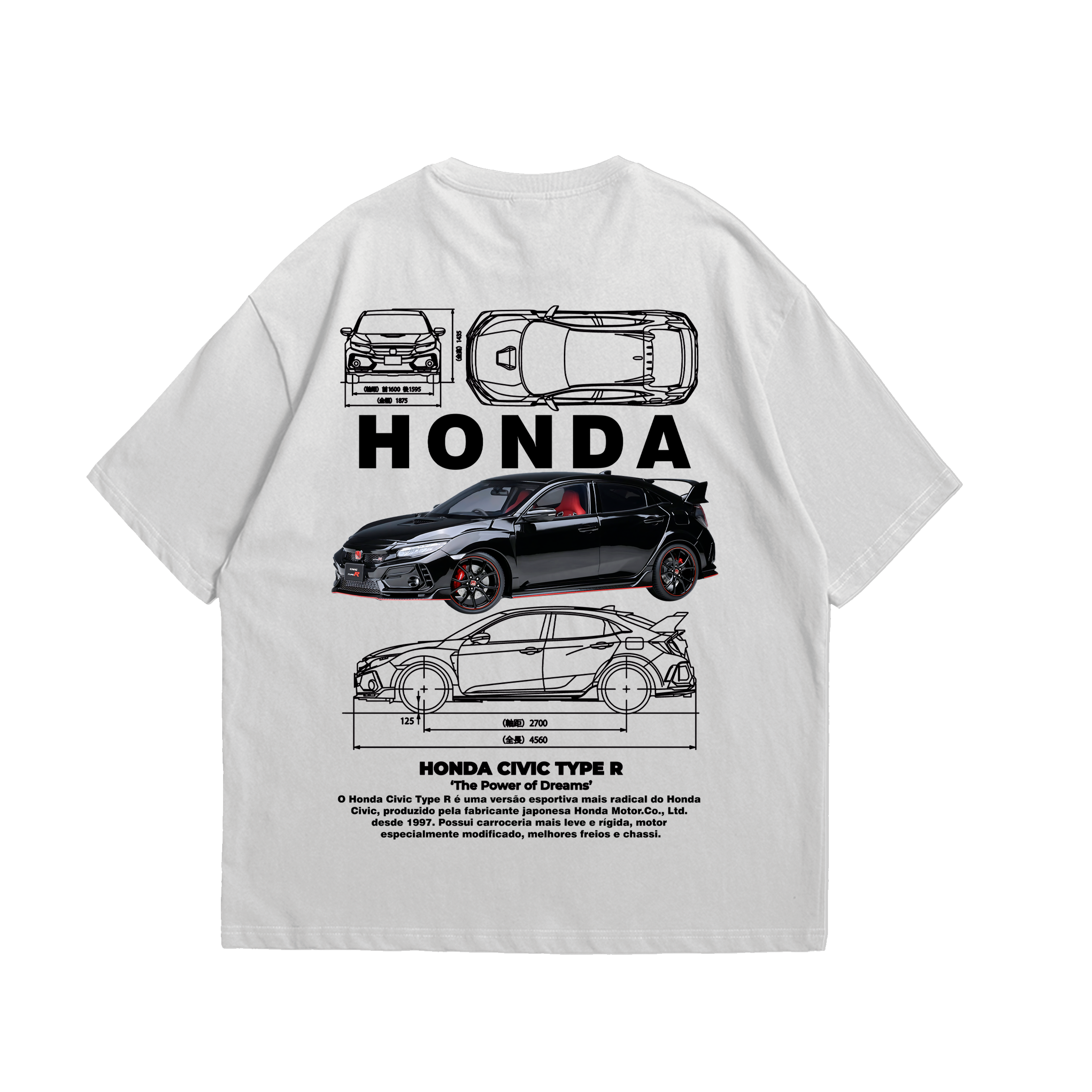 Camiseta Oversized Civic Type R