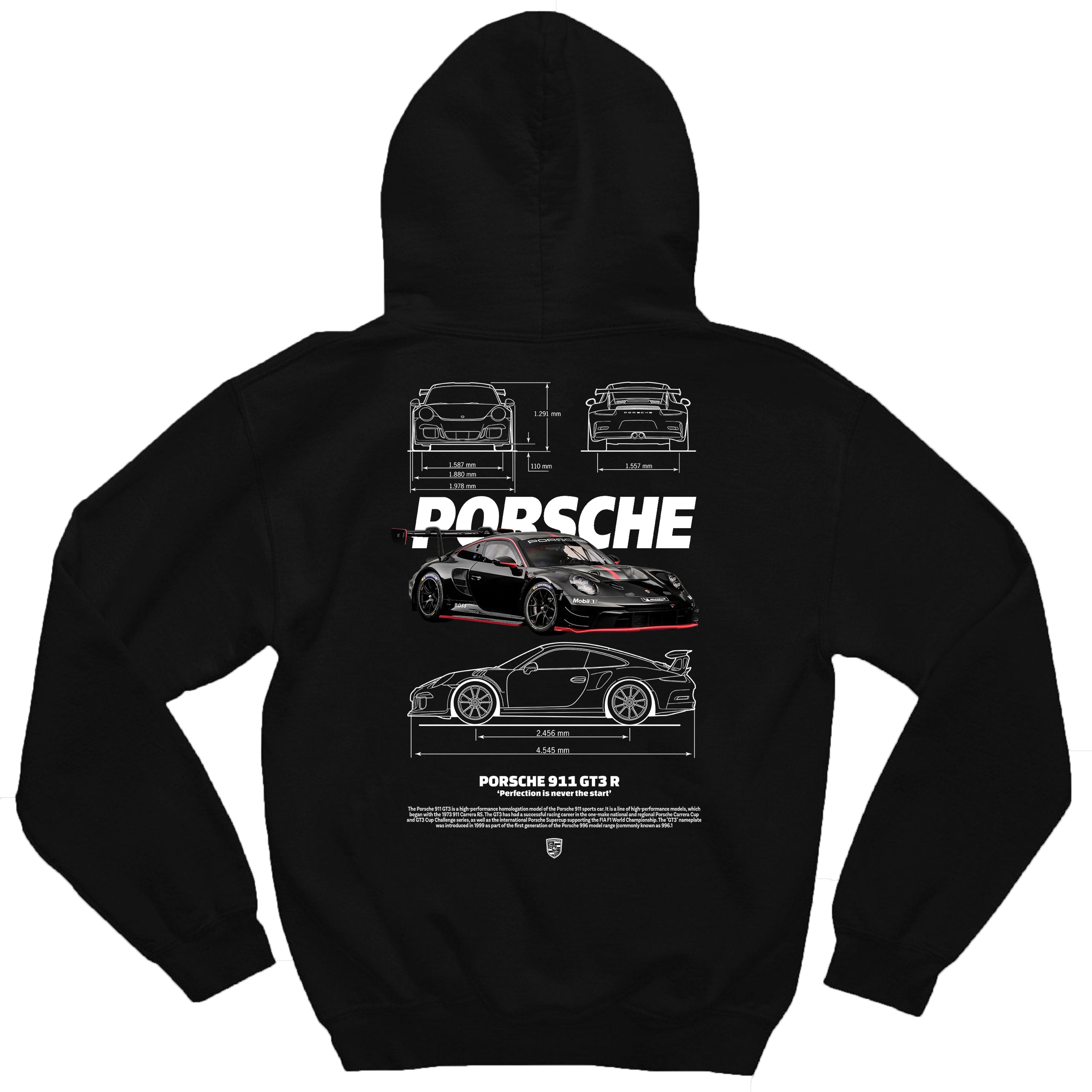 Moletom Porsche GT3 RS masculino com capuz em algodão e poliéster