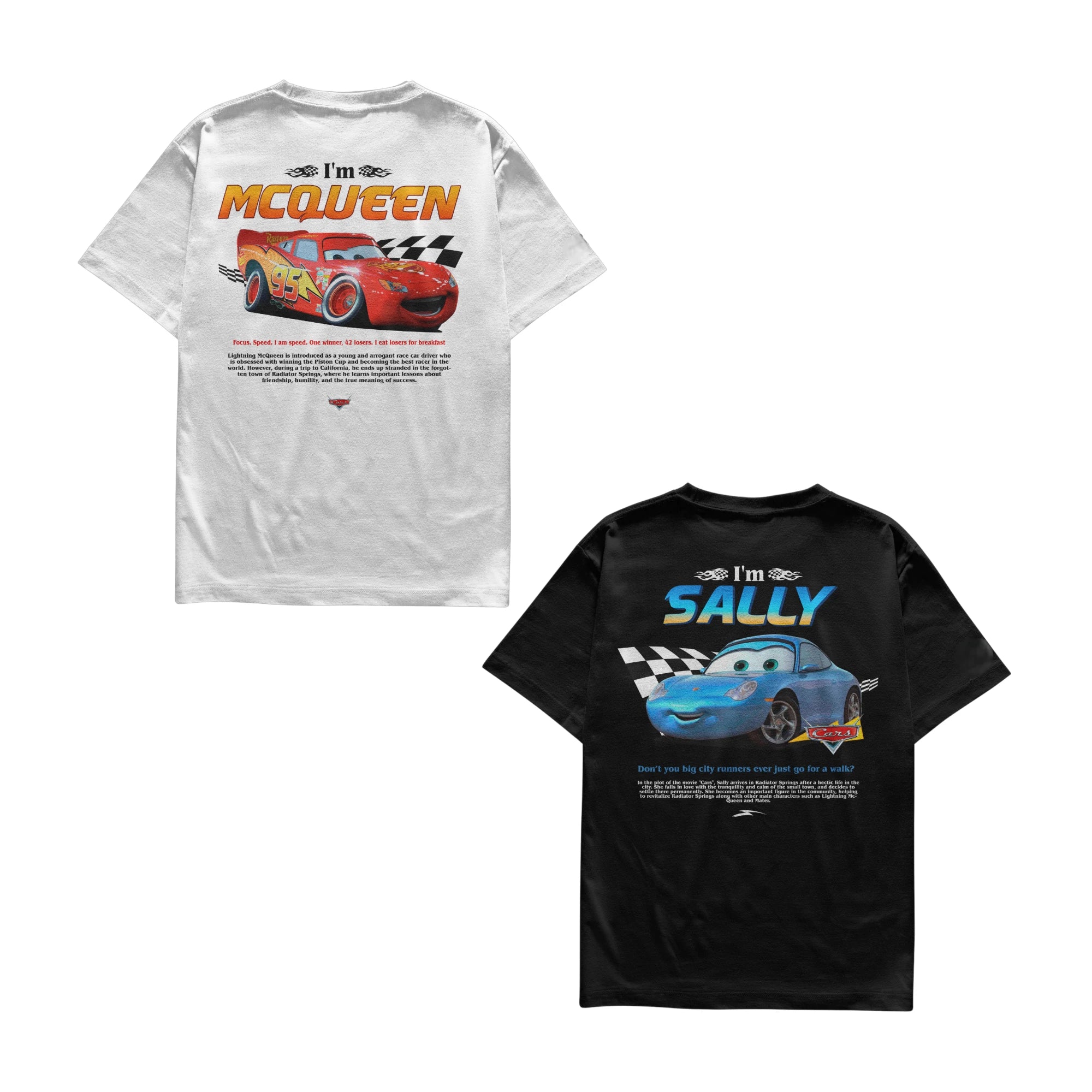 Kit Camisetas I´m Mcqueen e I´m Sally Casal
