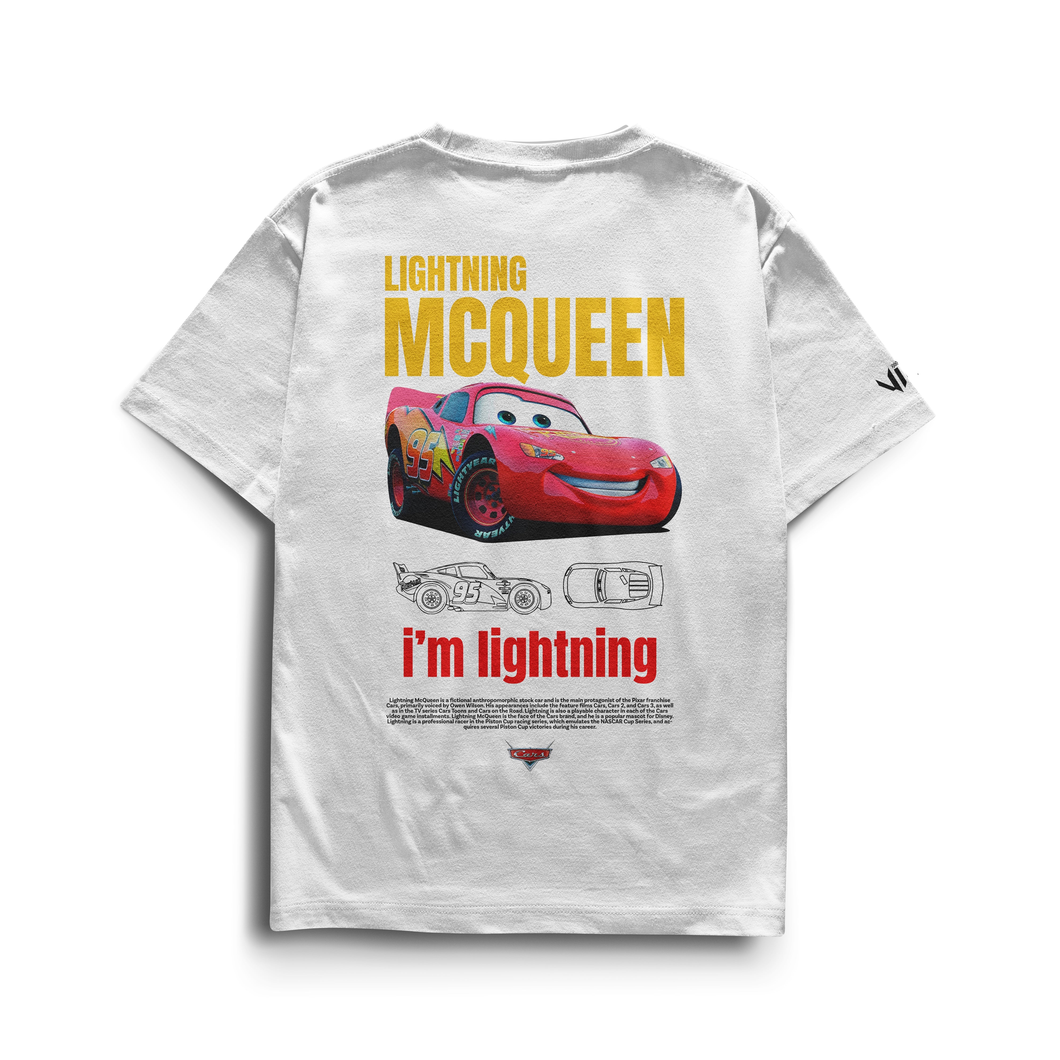 Camiseta masculina McQueen gola canelada com costura reforçada