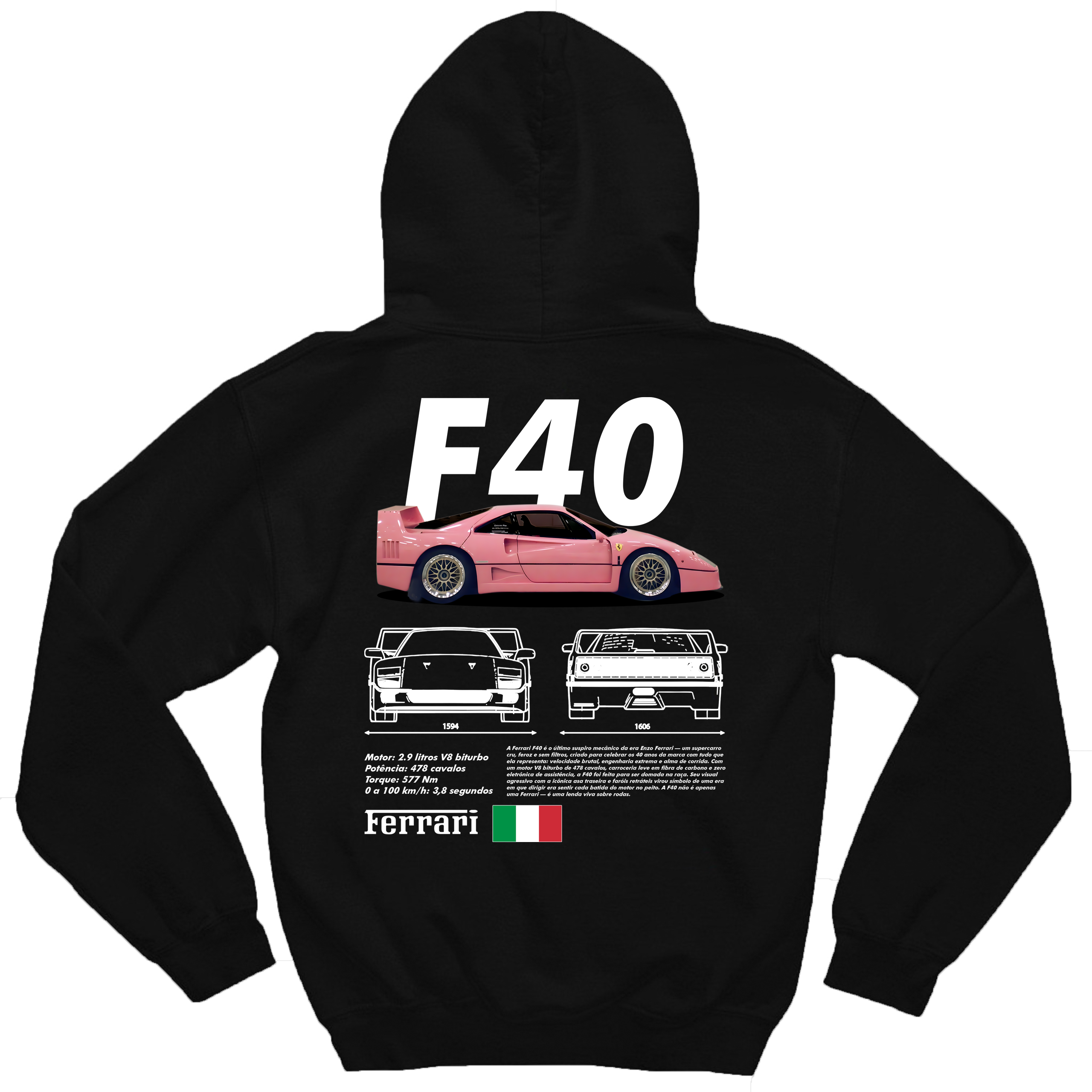 Moletom Ferrari F40 Pink