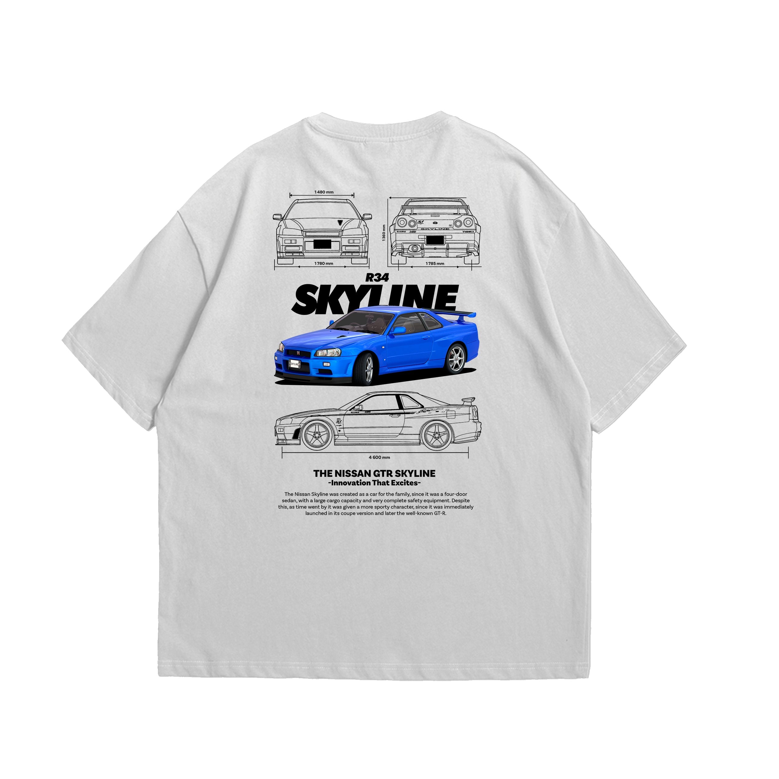 Camiseta Oversized Skyline R34