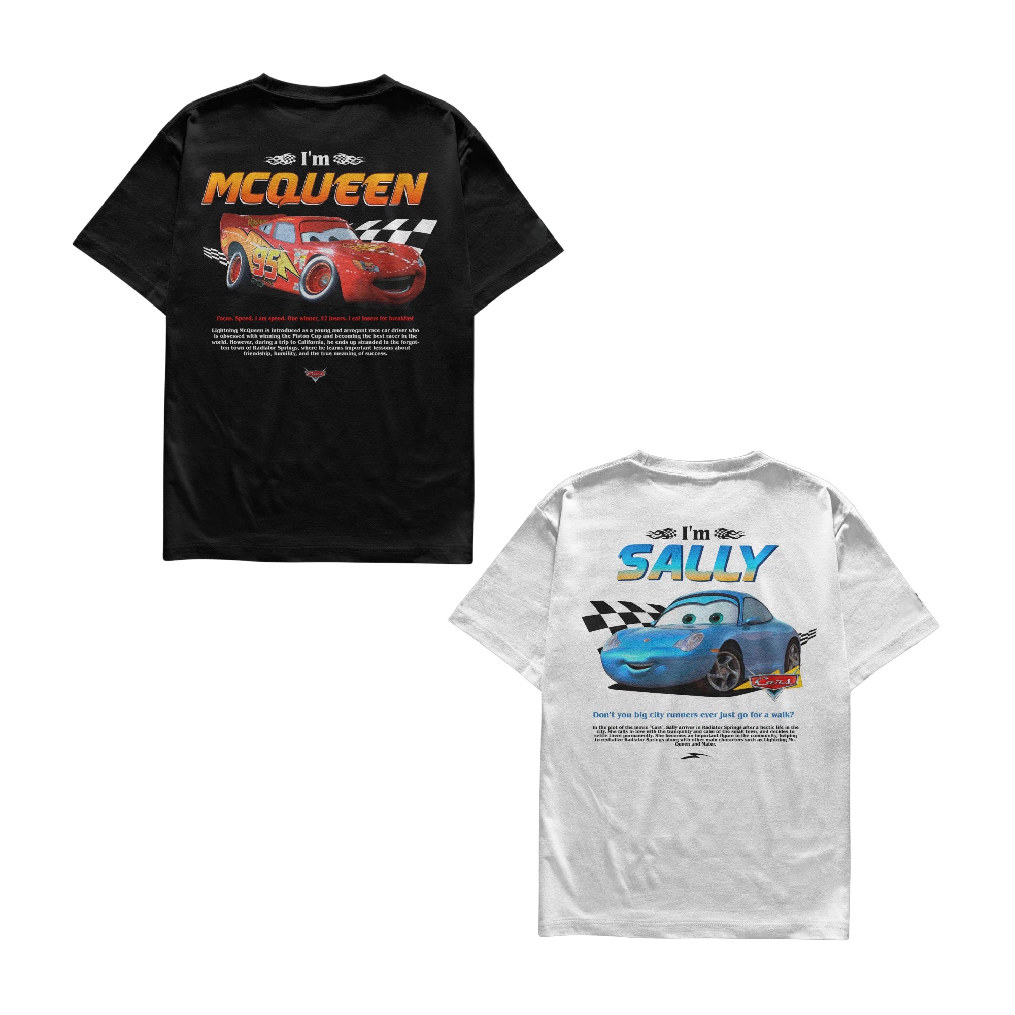 Kit Camisetas I´m Mcqueen e I´m Sally Casal