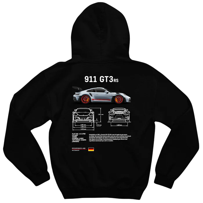 Moletom Com Capuz Porsche Club 911 GT3 RS