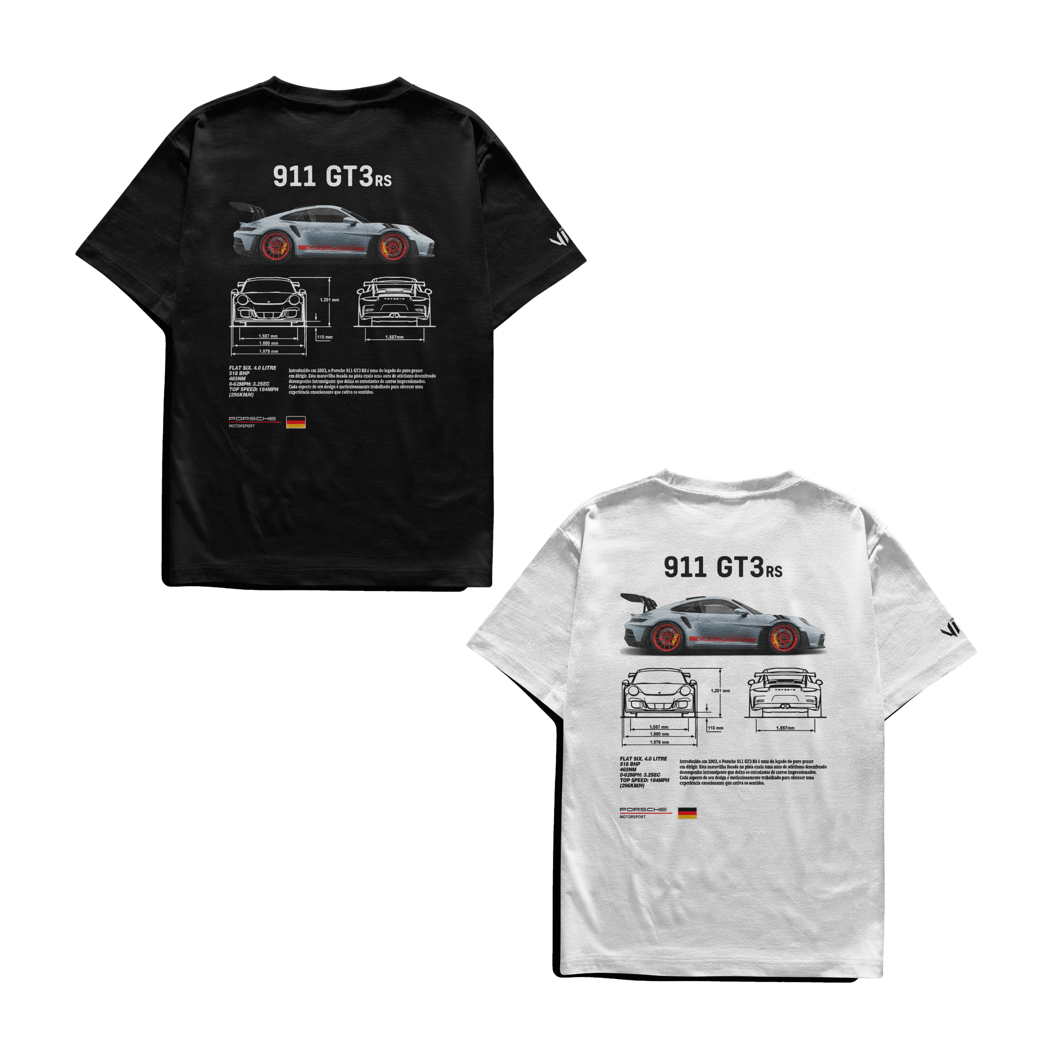 Camisetas Porsche em Dupla