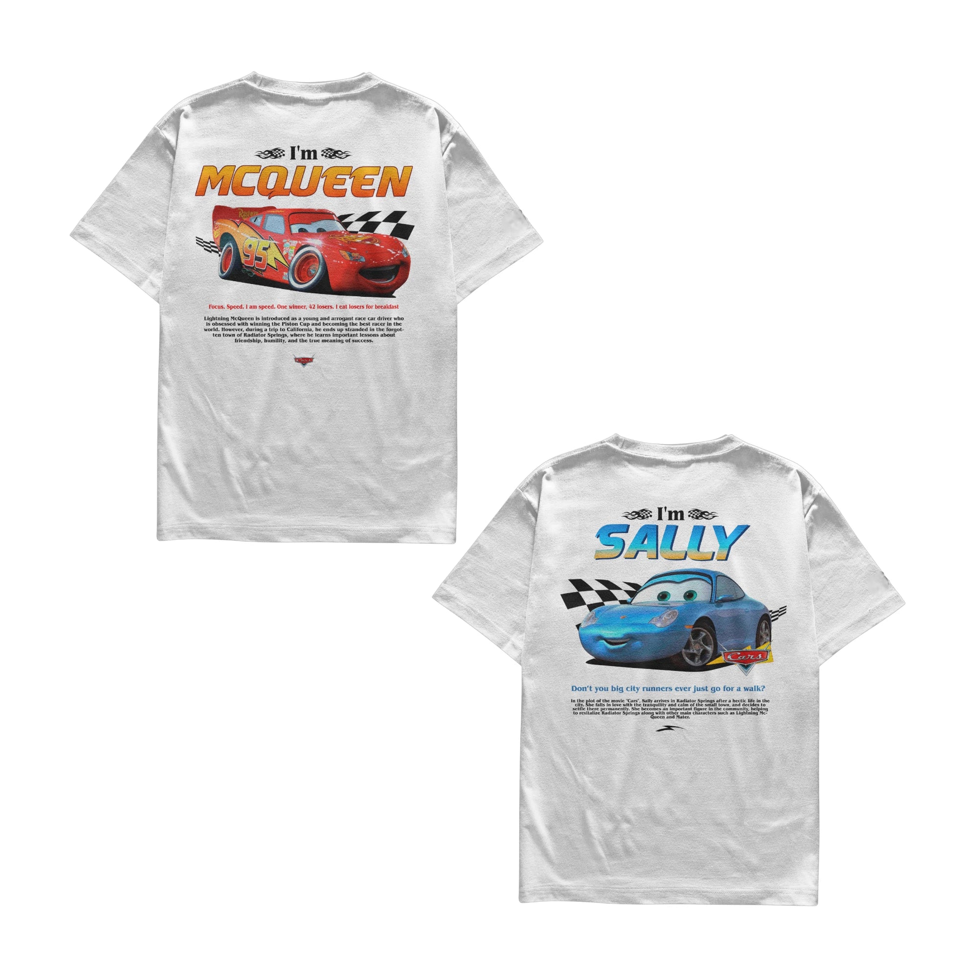 Kit Camisetas I´m Mcqueen e I´m Sally Casal